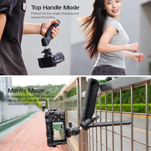 ULANZI TT38 One-Click Opening Vlogging Tripod Uka Quick-Release F38 w Cold Shoe Panoramic Ball Head w Hidden Hook, Camera Tabletop Flexible Travel Tripods for Sony/Canon/Nikon/Fujifilm and More - color: TT38 Tripod