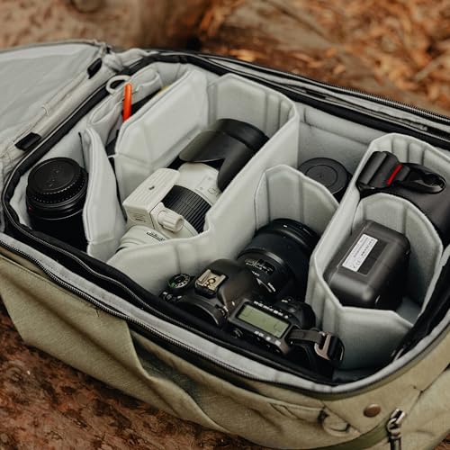 Peak Design Camera Cube V2, Large, Custom Organization and Protection, Weatherproof Shell with Interior Padding, FlexFold Dividers Included, Camera Bag Insert Compatible Travel Bags