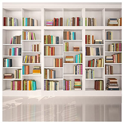 YYNXSY 10X10FT Office Bookshelf Backdrop for Video Conference with Window Background Screen for Children Photography Studio Holiday Party YY-1006 - size: 10X10FT