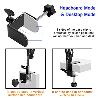 Tablet Stand Phone Holder for Bed,iPad Holder for Desk, Headboard,Bedside,Table, Compatible with iPhone iPad Kindle or Other 4.5-13" Screen Device