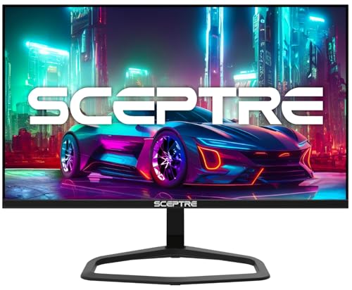 Sceptre New 24.5-inch Gaming Monitor 240+Hz 1ms DisplayPort x2 HDMI x2 100% sRGB AMD FreeSync Premium Build-in Speakers, Machine Black 2025 (E255B-FWD240 Series) - style: 24.5" 240Hz