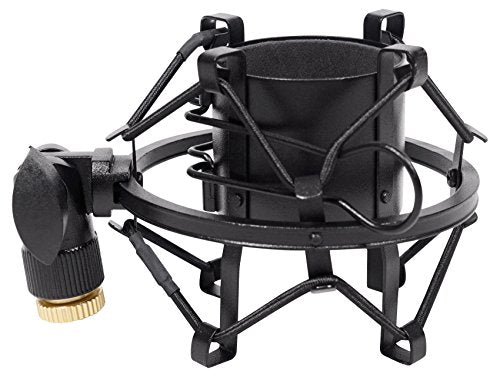 Rockville Dms40 Bundle: 40" Microphone Boom Arm With Desk Clamp, 512 Audio Warm Audio 512-Pop Metal Pop Filter With Gooseneck Clamp, R-Shock Black Metal Shock Mount, 3-Items