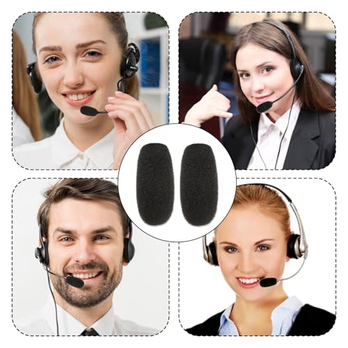 10 Pcs Microphone Covers Foam Windscreen Headset Microphone Covers Foam High Density Mic Covers for Microphones Protection