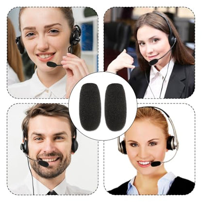 10 Pcs Microphone Covers Foam Windscreen Headset Microphone Covers Foam High Density Mic Covers for Microphones Protection