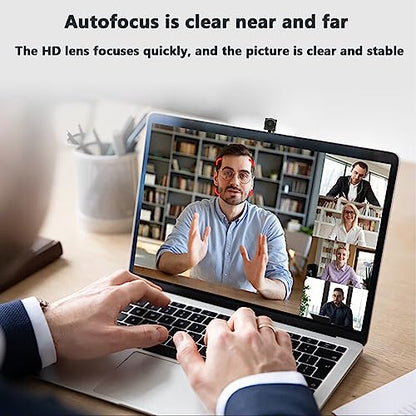 1080P Webcams Eye Contact Computer Camera Center Cam with Microphone 120°Wide-Angle Mini USB Cameras Webcam for Zoom/Skype/Teams, Conferencing/Calling/Gaming Laptop
