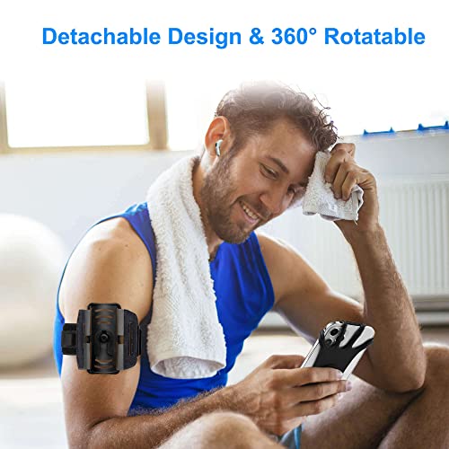 Newpponn Cell Phone Holder Armband - Reflective & Adjustable Wristband Strap Arm Bands Case Compatible with iPhone 16 15 14 13 12 Mini Pro Max Plus Samsung Galaxy Pixel for Workout Exercise Sports - color: Blue Armband