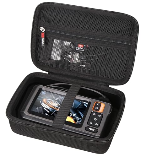 FBLFOBELI Hard Case for MugEasy/Daxiongmao/DEPSTECH/Telsong Borescopes | Hard EVA Shell for TGJOR/SKYBASIC/Lightswim/COOVIE Borescope Inspection Camera, Fits 4.3'' Screen, Waterproof, Black - color: Black
