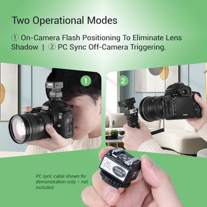 Flash hot Shoe C-N2 Hot Shoe Riser, hot Shoe Converter to Flash hot Shoe Base, Universal and Compatible with zeniko ZF04 ZF08 Ulanzi F12 Godox im20 im30 and telephoto Lens