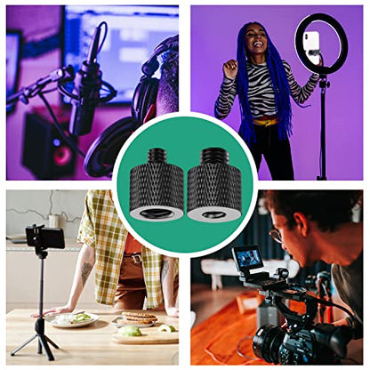 3/8 to 1/4 Camera Screw Adapter Thread 4 Pcs 1/4 Female to 3/8 Male and 3/8 Female to 1/4 Male Camera Tripod Adapter for Camera Monitor Tripod Mic Mount Microphone Stand