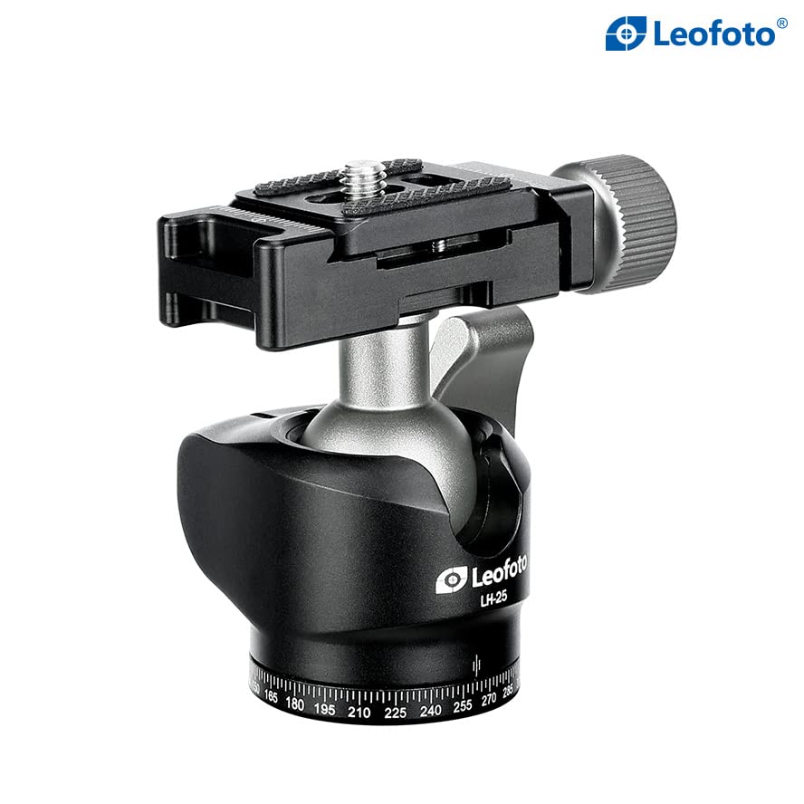 Leofoto LS-223CX+LH-25 Travel Tripod, Tabletop Tripod, Ranger Series, Carbon Fiber, 3 Leg Sections, Lightweight, Ball Head Set - color: LS-223CX+LH-25: Maxload 10kg-3 Sections