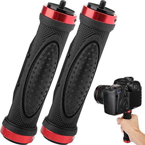 Camera Handle Grip Mount, ChromLives 1/4'' Camera Stabilizer, DSLR Top Handheld Grip with 1/4'' Male Screw for Digital Video Camera Camcorder Action Camera LED Video Light Smartphone 2Pack - color: Black-2Pack