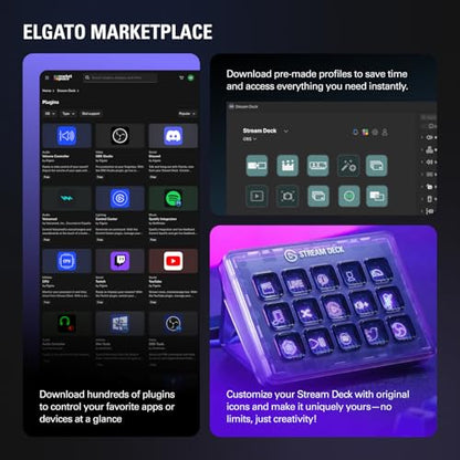 Elgato Stream Deck +, Audio Mixer and Studio Controller | LCD keys, dials and touch strip, Multi actions and smart profiles, Unlocks Wave Link mixing, Works with Mac and PC