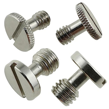 6pcs Camera Quick Release Screws - 3pcs 3/8 Inch and 3pcs 1/4 Inch Tripod Monopod Quick Release (QR) Plate Camera Screws