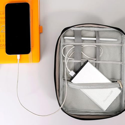 Organizer Bag Big Case Cable Electronic Devices Travel Pouch USB Charger Accessories Mouse Phone SD Power Bank Earphone - color: Grey