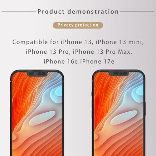 Front Camera Cover Compatible for iPhone 17e /16e /13/13 Mini/13 Pro/13 Pro Max/,Webcam Cover Protect Privacy and Security,Privacy Camera Cover Not A ffect Face ID, 2 Pack-Black - color: Black