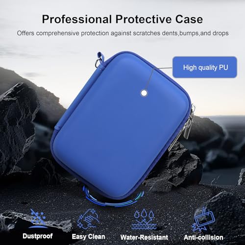 RAIALL Carrying Case for Canon PowerShot ELPH 360 HS A/IXY 650/ Canon IXUS 285 HS/Sony DSCW830/ CAMKORY/VAHOIALD Digital Camera, Vlogging Camera Travel Bag, Mesh Pocket for Batteries, Blue - color: Blue