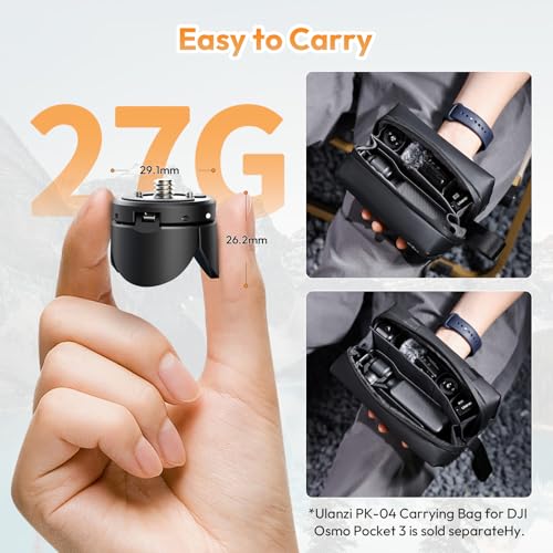 ULANZI PK-08 Pocket 3 4 Mini Tripod for DJI Osmo Pocket 3 4, All-Purpose Mini Tripod 1/4'' Mounting Screw for Insta360 X5 X4 X3 for Desktop Stand - color: PK-08