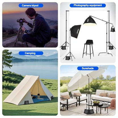 EMART 8.5 x 10 ft Backdrop Support System, Professional Photography Lighting Kit with 50W LED Blub, Reflector, Backdrop *3, Heavy Duty Sandbag *4, Umbrellas&Softbox Lighting Kit for Studio, Portrait