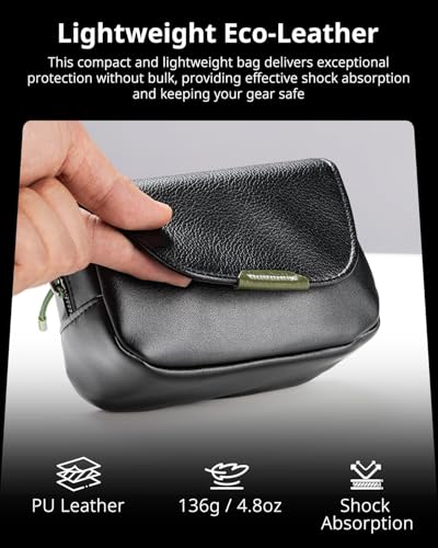 SMALLRIG Compact Camera Bag, Crossbody Bag with Shoulder Stap, PU Leather Camera Case for Ricoh GRIII/GRIIIX/GRIII HDF/GRIIIX HDF/GRIV, for DJI Action 4/5/6, for Insta360 Ace Pro/Ace Pro 2-5673