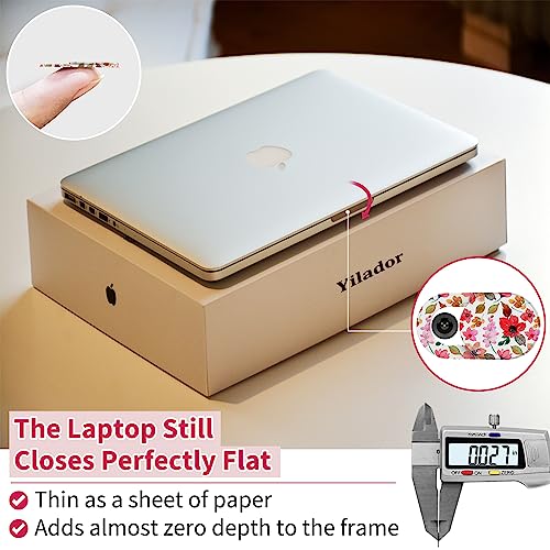 Laptop Camera Cover Slide Cute, Ultra Thin Webcam Cover for iPhone iPad MacBook Pro Computer iMac Cell Phone PC Accessories, Camera Blocker Slider, Great for Privacy - Flowers (3*Flowes) - color: Flowes