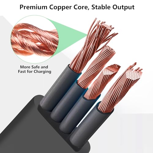 delilyn 3Pack 10ft/3m Power Cable and Adapter for Blink Outdoor 4 (4th Gen), Blink Outdoor/Indoor (3rd Gen)&Blink XT/XT2, Weatherproof Flat Charger Extension Cable with Micro USB Adapter - size: 10ft