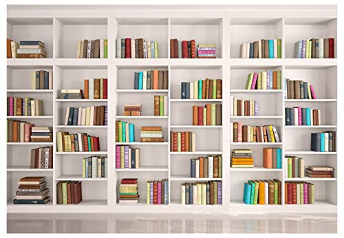 YYNXSY 8X6FT Office Bookshelf Backdrop for Video Conference with Window Background Screen for Children Photography Studio Holiday Party YY-1006 - size: 8X6FT