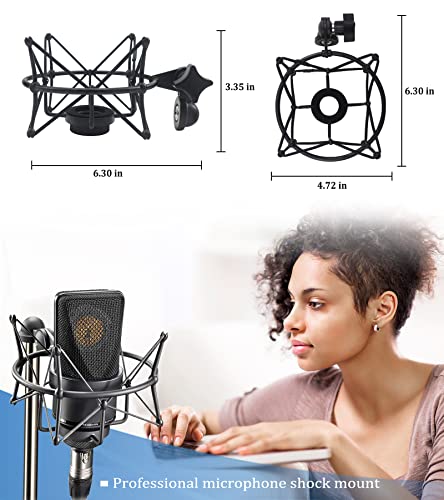 TLM 103 Shock Mount - Microphone Mount Compatible for Neumann TLM 103 M147 Condenser Mic by SUUNTOKS,Black - style: Black Compatible with TLM 103
