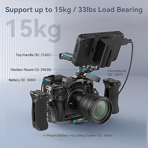 SmallRig Aluminum Side Handle for Camera Cages, Universal Ergonomic Side Handgrip with Bulit-in 1/4"-20 Locating Hole, Strap Hole, Cold Shoe, 36mm Up/Down Adjustable - style: Screws Side Handle