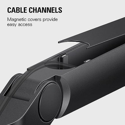 Elgato Wave Mic Arm Low Profile Microphone Boom Arm | Sits below shoulder line, 360-degree rotation, Magnetic cable channels, All-metal build, Fully adjustable mount - style: Mic Arm LP