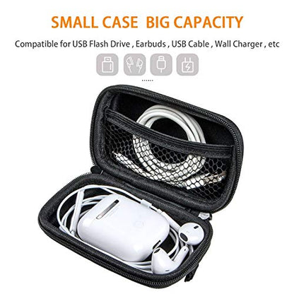 Rectangle Shaped Portable Protection Hard EVA Case, Mesh Inner Pocket, Zipper Enclosure, Lightweight Small Universal Carrying Bag Wired/Bluetooth Headset Charger Change Purse (Green) - color: Green