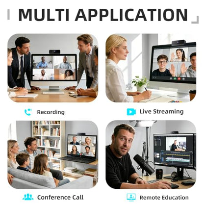 1080P HD Webcam, USB Plug & Play Computer Camera, Auto Low-Light Streaming Camera, Noise-Canceling Microphone Web cam - for Video on Laptop & Desktop - style: 1080P webcam