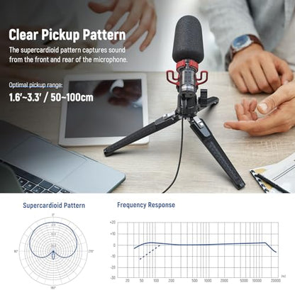 NEEWER Plug & Play Vlog Microphone, 20-20KHz Mini Supercardioid Mic with 3.5mm TRRS, Low Frequency Cut, Gain Control, Two OTG Compatible with iPhone 16 15 S25 Ultra Android Tablet Mac Camera, VM11 - style: VM11