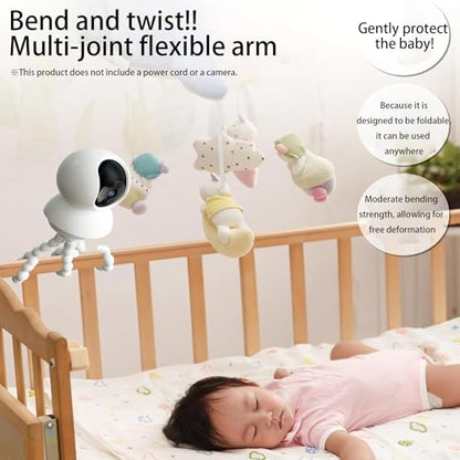Flexible Octopus Camera Tripod Stand with HelloBaby HB6550/ HB6560/ HB65/ HB40/ HB6339/ HB66, ANMEATE SM935E Monitor,with Base for TP-Link Tapo C200 C210 C220,No Drilling Universal Holder