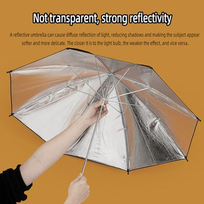 Godox UB002 40"/100cm Photography Studio Flash Black & Silver Reflector Umbrella for Studio/Outdoor Photo and Video Lighting Accessories - size: 40"/100cm
