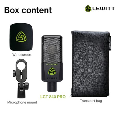 LEWITT LCT 240 Pro Large Diaphragm Condenser Mic - color: Black