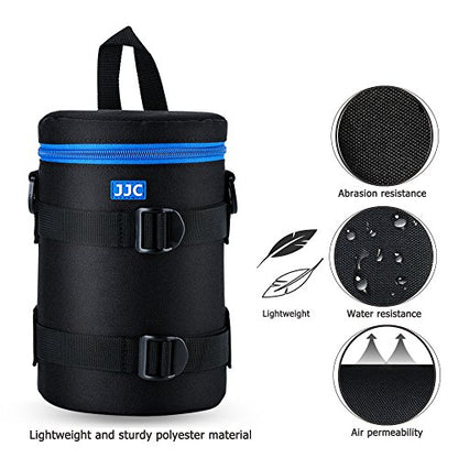 JJC Deluxe Lens Case Pouch Bag for Canon EF 70-200mm f4L IS II USM/EF 28-300mm f3.5-5.6 L IS USM, for Nikon AF-S 70-200mm f4G ED VR/AF-Nikkor 80-200mm f2.8D ED & More Lenses below 4.3" x 7.4"(D x L) - size: XXL Size