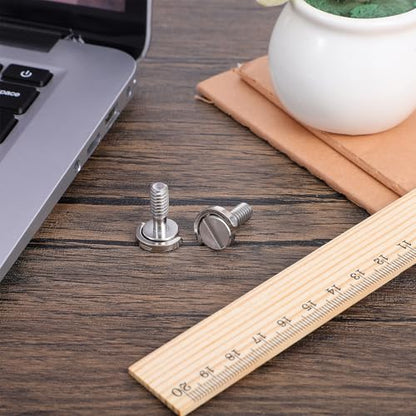 2 Pcs 1/4-20 Thread D-Ring Camera Fixing Screws, Stainless Steel Tripod Camera Mount Screw Quick Release Mounting Screw Adapter for Camera Camcorder Tripod Monopod QR Quick Release Plate