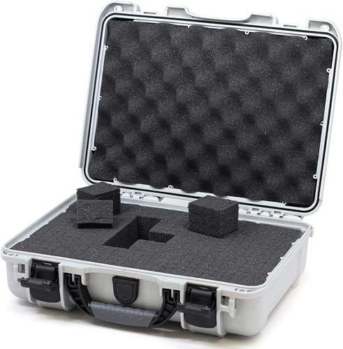 NANUK 910 Waterproof Hard Case with Foam – 14.3” x 11.1” x 4.7”, Protective Case for Camera, Electronics & Gear – Impact-Resistant, Dustproof, Airline Carry-On Approved – Made in Canada, Silver - color: Silver, style: Cubed Foam