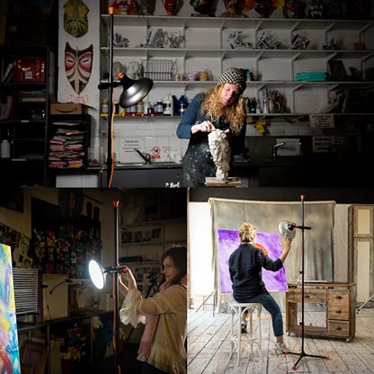 Daylight Artist Studio Lamp 2-6,000 Lux LED with 95+ CRI, 24cm Wide Shade - style: Artist Floor Lamp