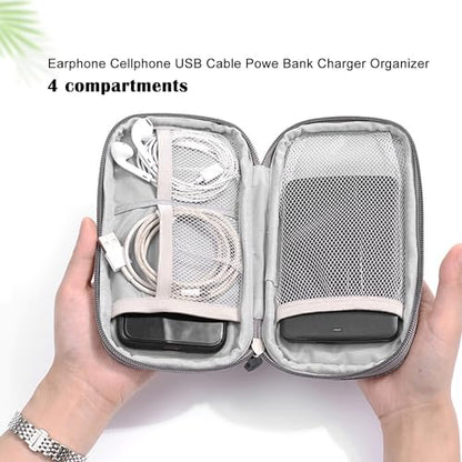 Organizer Bag Case Electronic Devices Travel Pouch Cable USB Charger Accessories Cellphone SD Power Bank Earphone - color: Signle Layer-Deep Blue