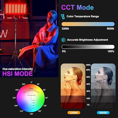 GVM 1500D RGB LED Video Light with Softbox, 75W Video Lighting Kit with Bluetooth Control, 3 Packs Led Panel Light for Photography, YouTube Studio, Broadcasting, 18 Kinds Lighting Scene - size: 1500D3LKIT