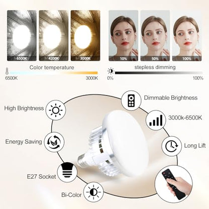 Softbox Photography Lighting Kit,22"X22" Soft Box Lighting Set with Double 85W 3000-7500K LED Bulbs，Photo Studio Equipment for Photography,Podcast Lighting，Shooting，Video Recording