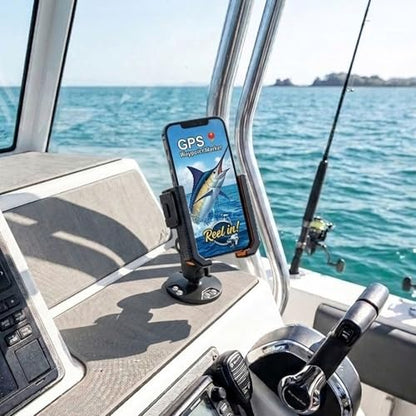 xik Phone Mount Holder for Boat Kayak Car Truck UTV - Round AMPS Base, [1s Lock & Release][360° Adjustable], Fits 4.7"-7.2" Phones, Heavy Duty, Wall Mount - style: Medium style
