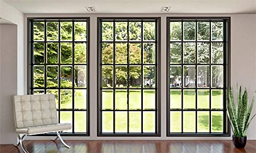 AOFOTO 5x3ft Business Office French Sash Window Backdrop Living Room Sofa Plant Photography Background Interior Casement Work at Home Modern Flat Furniture Apartment Decoration Residence Villa Props - size: 5x3ft