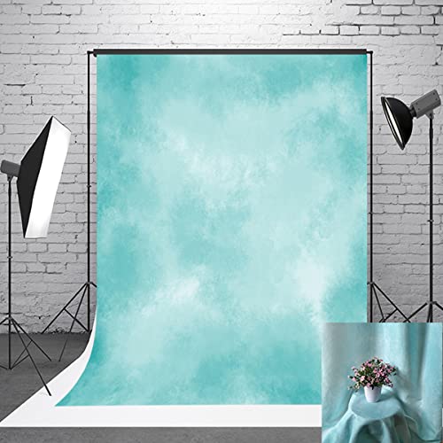 6x9ft Aqua Abstract Solid Photography Backdrops Gradient Portrait Photo Booth Background for Photographyer - color: TT-S0311, size: 6x9ft