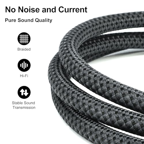 J&D USB C to 6.35 mm 1/4 inch TS Guitar Audio Cable, Audio Recording, Bass, Electronic Piano Microphone Cord Compatible with iPhone 16 Pro Max/16 Pro/16 Plus/16/15/15 Pro Max/15 Pro/15 Plus, 6.6 Feet - size: 6.6 Feet
