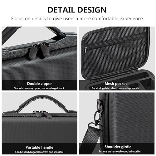 Tomat Action 5 Pro Carrying Case for DJI Osmo Action 5 Pro/Action 4 Camera Accessories Hard Shell Bag Travel Case Compatible with DJI Action 5 Pro/Action 4 Adventure