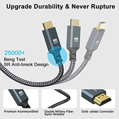 Twozoh HDMI Extender, 3.3FT HDMI Male to Female Nylon Braided Cable, 4K@60Hz 3D HDR Support - color: 4K 1-PACK, size: 3.3 FT