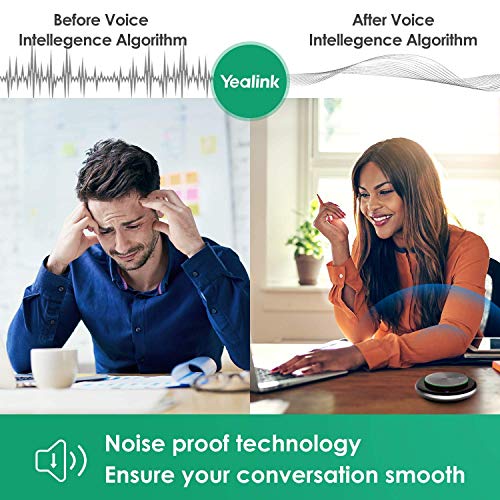 Yealink Bluetooth Speakerphone Conference Microphone Teams Certified CP700 USB Full Duplex Noise Reduction Algorithm Home Office 360° Voice Pickup (Package Without dongle) - color: CP700, size: Teams Certified