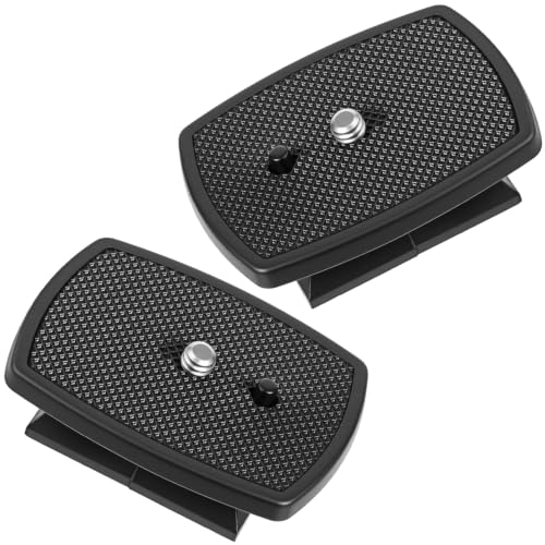 Bremorou 2 Pack 49mm Camera Tripod Quick Release Plate Camera Mount Adapter Replacement Tripod Adapter for Tripods Cameras Mount Base Plates Black